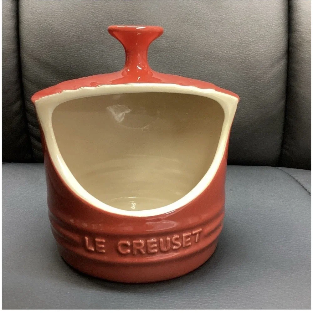 Le Creuset Red Stoneware Salt Pig 10oz 0.3L Kitchen Crock 18-17